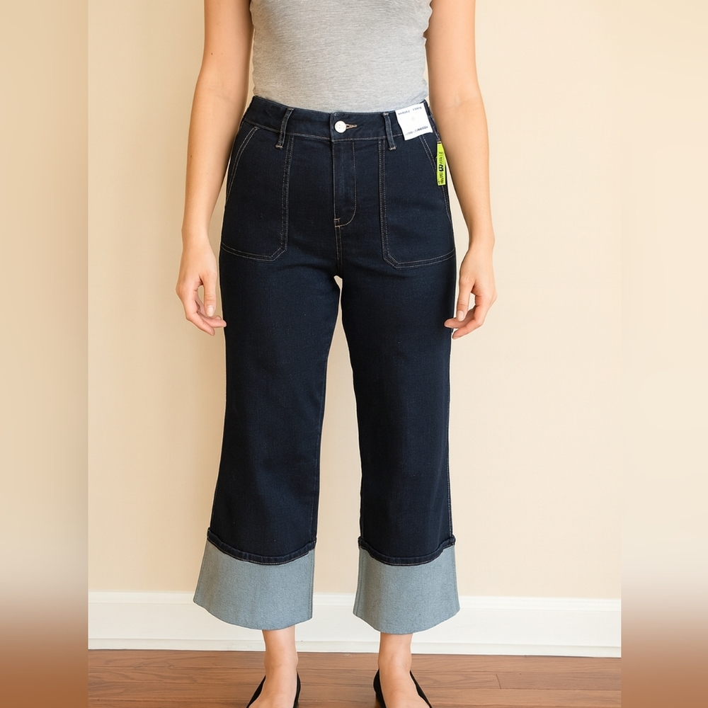 Marc New York Women's Wide Leg Blue Casual  Denim